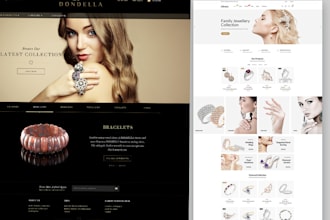 design jewelry shopify store and jewelry website