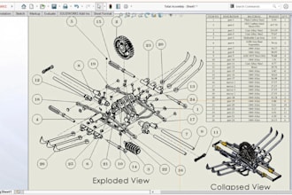 3d mechanical parts and 2d engineering drawings using