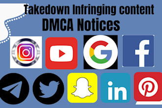 send dmca takedown notice to google,reddit,tiktok,instagram,twitter, shopify