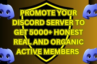 do discord server promotion, real organic active member, discord server growth