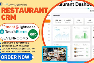 setup restaurant crm toast eat app sevenrooms touchbistro lightspeed talech lavu