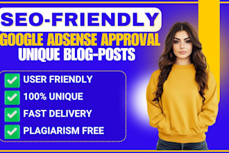 write 30 SEO friendly article for quick google adsense approval
