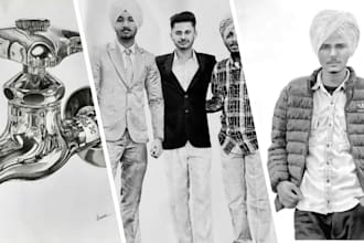 create quick pencil sketch in just 1 day from your photo