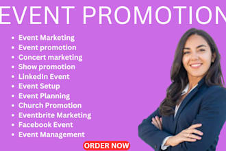 promote and market eventbrite, conference, webinar, events