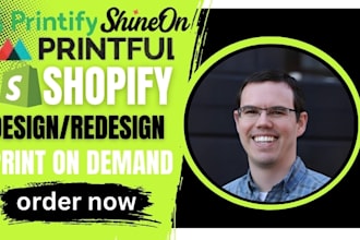build shopify website design pod esty dropshipping store shopify print on demand