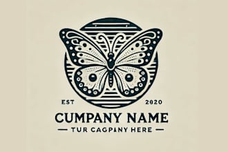 design amazing butterfly logo