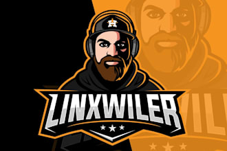 create a custom mascot gaming eye catching logo design and