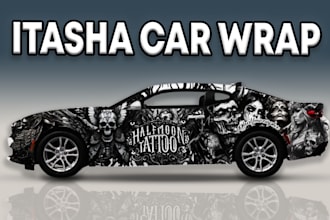 design car wrap anime style itasha car design anime girl racing car wrap
