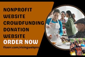 design nonprofit website crowdfunding 501c3 fundraising donation website