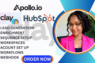 setup clay com workflow sequence apollo io hubspot automation enrichment webhook