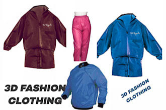 create 3d fashion designs and clothing mockups using advanced 3d software