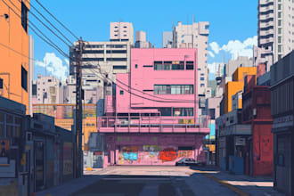 do concept art illustration science fiction city, cyberpunk