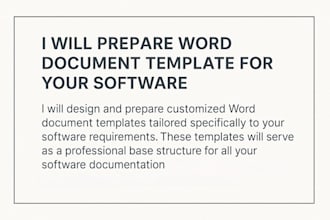 prepare word document template for your software