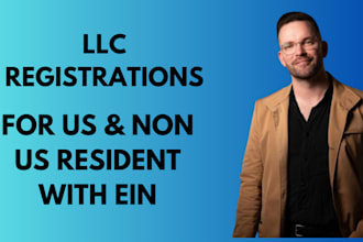 do US llc registration and ein for US and non US resident for your business