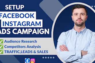 setup facebook and instagram ads campaign, fb ads management