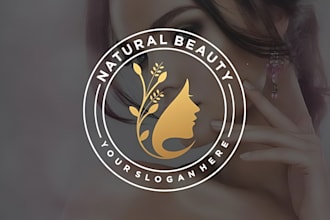 do feminine beauty salon skin care cosmetics logo design with for your brand kit