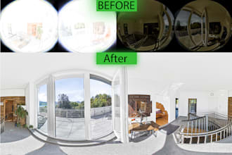 edite 360 panorama photo stitching and hdr editing service
