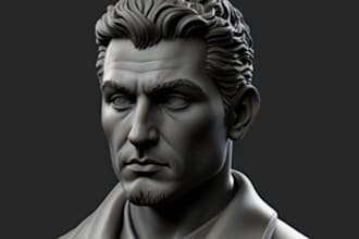 sculpt realistic 3d head model 3d bust statue zbrush for 3d printing