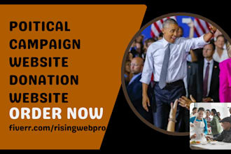 design political website political donation campaign website election website