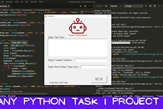 do python programming tasks and coding algorithms with gui