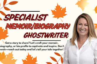 write biography memoir bio writer brand story ebook ghostwriting bio profiles