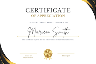 design custom certificates for awards and achievements