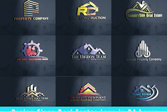 design clean real estate logo in 24 hours