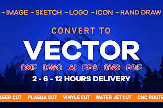 vectorize photo or image to dxf and svg files for cnc machines