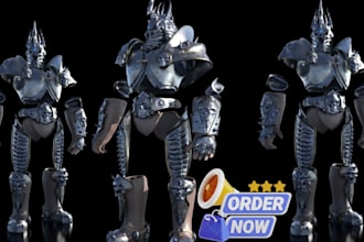 create full knight wearable armor 3d cosplay model pepakura costume helmet mask