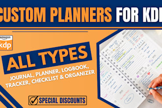 create any planner, journal, log or tracker in PDF file