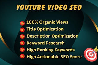 provide exceptional youtube video SEO services for the USA UK and australia