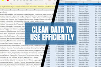 clean, format, merge, split data in excel