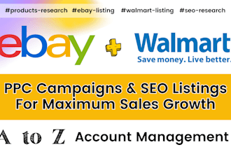 optimize your ebay and walmart PPC campaigns and listings for maximum sal