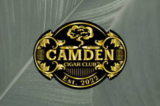 create modern cigar logo, label, bands, and cigar box design