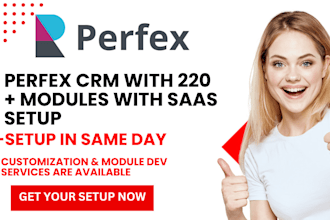 setup perfex crm with 220 modules including saas instantly install on hosting