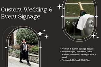 create custom wedding and event signs
