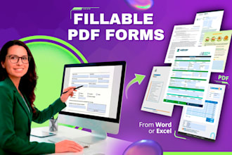 create or redesign fillable PDF forms from word or excel