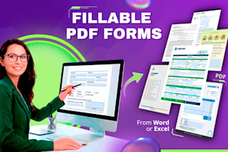 create or redesign fillable PDF forms from word or excel