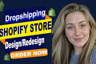 build shopify website design redesign shopify store dropshipping store