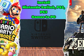 install ps1, ps2, ps3, and nintendo switch games on PC