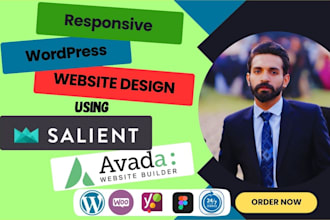 develop a modern wordpress website in salient or avada theme