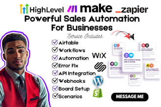 setup zapier gohighlevel make com automation integration crm integromat webhooks