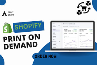 setup shopify print on demand store, etsy with printify, amazon merch t shirt