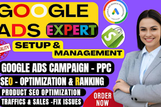 setup google ads marketing PPC campaign shopify amazon product SEO optimization