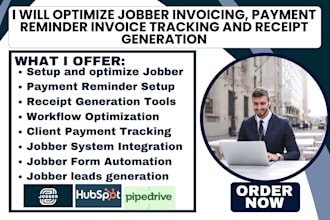 manage jobber booking, booking forms, invoice, task automation, lead generation