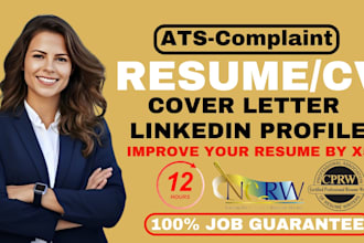 write professional resume for digital marketing, advertising, fashion industry