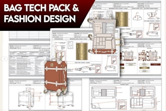 create fashion bag tech pack handbag design backpack tech