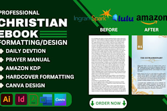 christian ebook design, daily devotion, prayer book, canva ebook formatting