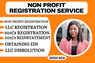 draft 501c3,501c3 reinstate, non profit registration, llc registration and ein