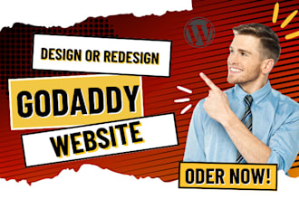create professional and responsive godaddy website design for your business